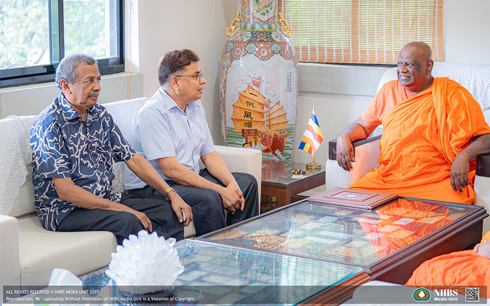 Professor G.A. Somaratna, a distinguished scholar in the fields of Pali and Buddhist Studies, visited NIIBS